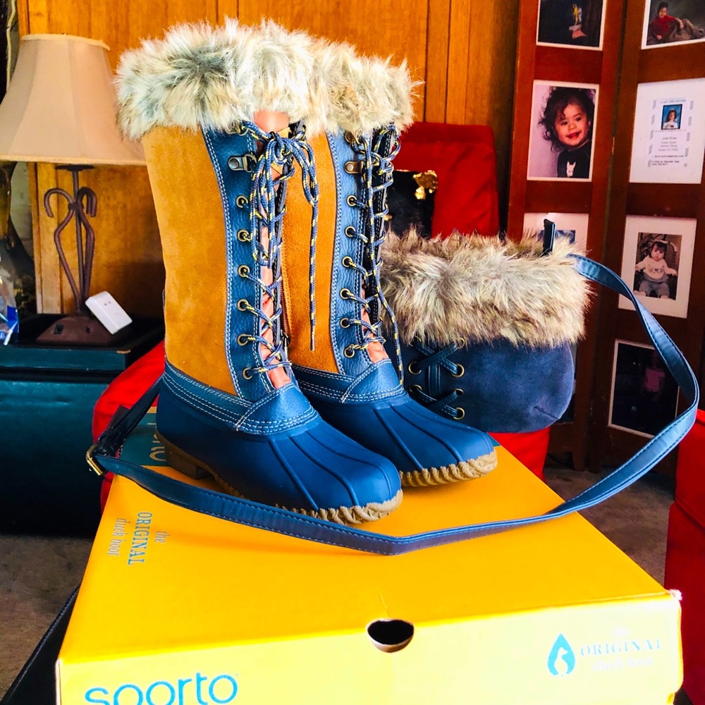 Sporto Genuine Duck winter boots & matching purse